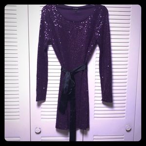 Purple sequin dress